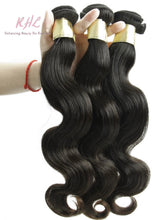 Load image into Gallery viewer, 12A BODY WAVE HAIR 3pcs lot + 5x5 Closure = Bundle Deal 100% UNPROCESSED VIRGIN HUMAN HAIR HD lace Closure