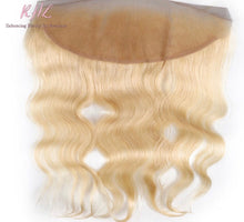 Load image into Gallery viewer, 10A #613 BODY WAVE 13x4 100% UNPROCESSED VIRGIN HUMAN HAIR TRANSPARENT/HD LACE FRONTAL