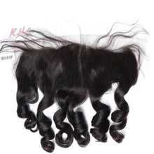 Load image into Gallery viewer, 12A LOOSE WAVE HAIR 3pcs lot + 13x4 or 13x6 Frontal = Bundle Deal 100% UNPROCESSED VIRGIN HUMAN HAIR Transparent lace / HD lace