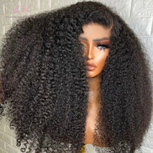 Load image into Gallery viewer, 10A Grade 5x5 HD LACE CLOSURE KINKY CURLY 100% UNPROCESSED VIRGIN HUMAN HAIR Wig