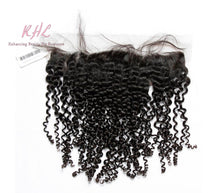Load image into Gallery viewer, 10A CURLY 13x4 OR 13x6 100% UNPROCESSED VIRGIN HUMAN HAIR TRANSPARENT/HD LACE FRONTAL