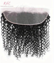 Load image into Gallery viewer, 10A KINKY CURLY 13x4 OR 13x6 100% UNPROCESSED VIRGIN HUMAN HAIR TRANSPARENT/HD LACE FRONTAL