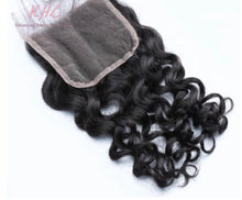 Load image into Gallery viewer, 9A JERRY CURL HAIR 3pcs lot + 4x4 Closure = Bundle Deal 100% UNPROCESSED VIRGIN HUMAN HAIR Transparent lace / HD lace
