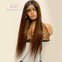 Load image into Gallery viewer, 13x4 1b/30 9A Grade STRAIGHT 100% UNPROCESSED VIRGIN HUMAN HAIR LACE FRONT wig