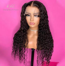 Load image into Gallery viewer, 10A Grade 4x4 LACE CLOSURE DEEP WAVE 100% UNPROCESSED VIRGIN HUMAN HAIR Wig (TRANSPARENT/HD Lace)