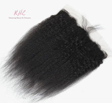 Load image into Gallery viewer, 10A KINKY STRAIGHT 13x4 OR 13x6 100% UNPROCESSED VIRGIN HUMAN HAIR TRANSPARENT/HD LACE FRONTAL