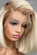 Load image into Gallery viewer, 14 INCH 13x4 CUSTOM COLOUR 4B/#613 8A Grade 100% UNPROCESSED VIRGIN HUMAN HAIR STRAIGHT Wig SHORT BOB