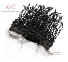 Load image into Gallery viewer, 10A CURLY 13x4 OR 13x6 100% UNPROCESSED VIRGIN HUMAN HAIR TRANSPARENT/HD LACE FRONTAL