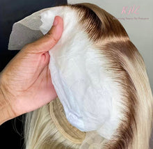 Load image into Gallery viewer, 14 INCH 13x4 CUSTOM COLOUR 4B/#613 8A Grade 100% UNPROCESSED VIRGIN HUMAN HAIR STRAIGHT Wig SHORT BOB