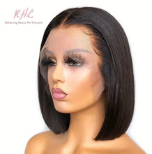 Load image into Gallery viewer, 13x4 8A GRADE SHORT STRAIGHT BOB 100% UNPROCESSED VIRGIN HUMAN HAIR STRAIGHT Wig