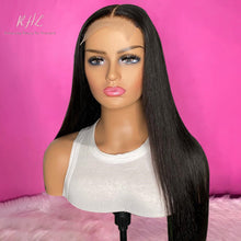 Load image into Gallery viewer, 10A Grade 4x4 LACE CLOSURE STRAIGHT 100% UNPROCESSED VIRGIN HUMAN HAIR Wig (TRANSPARENT/HD Lace)