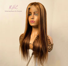 Load image into Gallery viewer, 13x4 4/27 10A Grade STRAIGHT 100% UNPROCESSED VIRGIN HUMAN HAIR LACE FRONT wig