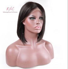Load image into Gallery viewer, 13x4 8A GRADE SHORT STRAIGHT BOB 100% UNPROCESSED VIRGIN HUMAN HAIR STRAIGHT Wig