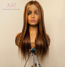 Load image into Gallery viewer, 13x4 4/27 10A Grade STRAIGHT 100% UNPROCESSED VIRGIN HUMAN HAIR LACE FRONT wig