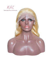 Load image into Gallery viewer, 13x6 #613 BLONDE 9A Grade 100% UNPROCESSED VIRGIN HUMAN HAIR BODY WAVE Lace FRONT Wig