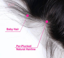 Load image into Gallery viewer, 10A BODY WAVE 13x4 OR 13x6 100% UNPROCESSED VIRGIN HUMAN HAIR TRANSPARENT/HD LACE FRONTAL