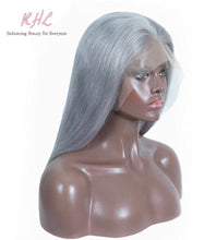 Load image into Gallery viewer, 13x4 GREY/SILVER STRAIGHT 9A GRADE 100% VIRGIN UNPROCESSED HAIR LACE FRONT Wig