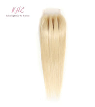 Load image into Gallery viewer, 10A #613 STRAIGHT 4x4 or 5x5 100% UNPROCESSED VIRGIN HUMAN HAIR TRANSPARENT/HD LACE Closure
