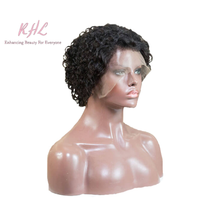 Load image into Gallery viewer, 13x4 10 Inch PIXIE SHORT CUT CURLY HAIR 9A Grade 100% UNPROCESSED VIRGIN HUMAN HAIR LACE FRONT wig (Custom Made)