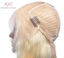 Load image into Gallery viewer, 13x4 #613 BLONDE 9A Grade 100% UNPROCESSED VIRGIN HUMAN HAIR STRAIGHT Lace FRONT Wig