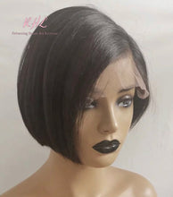 Load image into Gallery viewer, 13x4 10 Inch PIXIE SHORT CUT STRAIGHT HAIR 9A Grade 100% UNPROCESSED VIRGIN HUMAN HAIR LACE FRONT wig (Custom Made)