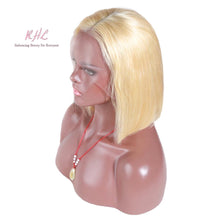 Load image into Gallery viewer, 13x4 #613 CUSTOM COLOUR 8A Grade 100% UNPROCESSED VIRGIN HUMAN HAIR STRAIGHT Wig SHORT BOB