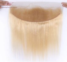 Load image into Gallery viewer, 10A #613 STRAIGHT 13x4 100% UNPROCESSED VIRGIN HUMAN HAIR TRANSPARENT/HD LACE FRONTAL