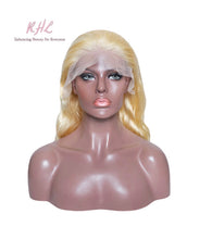 Load image into Gallery viewer, 13x4 #613 BLONDE 9A Grade 100% UNPROCESSED VIRGIN HUMAN HAIR BODY WAVE Lace FRONT Wig