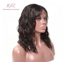 Load image into Gallery viewer, 13x4 14 Inch 9A Grade SHORT BODY WAVE 100% UNPROCESSED VIRGIN HUMAN HAIR BOB Wig