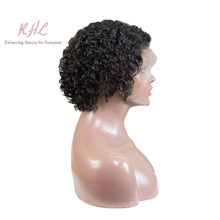 Load image into Gallery viewer, 13x4 10 Inch PIXIE SHORT CUT CURLY HAIR 9A Grade 100% UNPROCESSED VIRGIN HUMAN HAIR LACE FRONT wig (Custom Made)