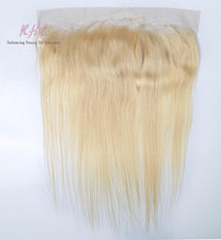Load image into Gallery viewer, 10A #613 STRAIGHT 13x4 100% UNPROCESSED VIRGIN HUMAN HAIR TRANSPARENT/HD LACE FRONTAL