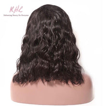 Load image into Gallery viewer, 13x4 14 Inch 9A Grade SHORT BODY WAVE 100% UNPROCESSED VIRGIN HUMAN HAIR BOB Wig