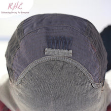 Load image into Gallery viewer, 13x4 CUSTOM COLOUR OMBRÉ 1B/RED 8A Grade 100% UNPROCESSED VIRGIN HUMAN HAIR STRAIGHT Wig SHORT BOB