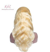 Load image into Gallery viewer, 13x4 #613 BLONDE 9A Grade 100% UNPROCESSED VIRGIN HUMAN HAIR BODY WAVE Lace FRONT Wig