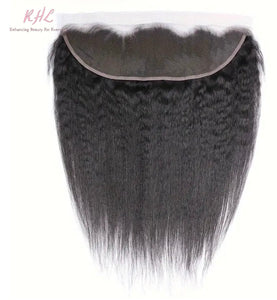 10A KINKY STRAIGHT 13x4 OR 13x6 100% UNPROCESSED VIRGIN HUMAN HAIR TRANSPARENT/HD LACE FRONTAL