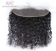 Load image into Gallery viewer, 9A WATER WAVE HAIR 3pcs lot + 13x4 or 13x6 Frontal = Bundle Deal 100% UNPROCESSED VIRGIN HUMAN HAIR Transparent lace / HD lace
