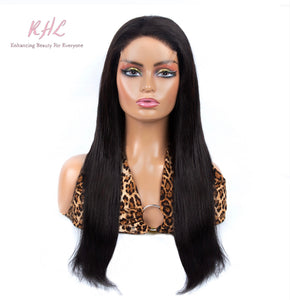 10A Grade 4x4 LACE CLOSURE STRAIGHT 100% UNPROCESSED VIRGIN HUMAN HAIR Wig (TRANSPARENT/HD Lace)