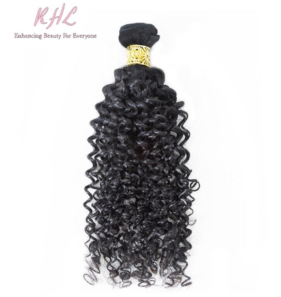 12A CURLY HAIR 100% UNPROCESSED VIRGIN HUMAN HAIR (SINGLE BUNDLE)