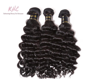 10A LOOSE DEEP WAVE HAIR 100% UNPROCESSED VIRGIN HUMAN HAIR (SINGLE BUNDLE)