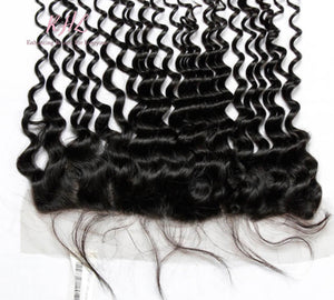 10A JERRY CURL 13x4 OR 13x6 100% UNPROCESSED VIRGIN HUMAN HAIR TRANSPARENT/HD LACE FRONTAL