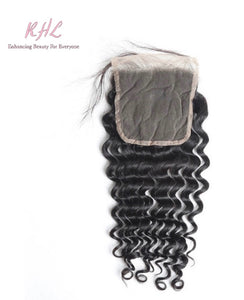 12A DEEP WAVE HAIR 3pcs lot + 5x5 Closure = Bundle Deal 100% UNPROCESSED VIRGIN HUMAN HAIR  HD lace Closure