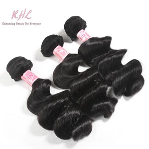 9A LOOSE WAVE HAIR 3pcs lot + 13x4 or 13x6 Frontal = Bundle Deal 100% UNPROCESSED VIRGIN HUMAN HAIR Transparent lace / HD lace