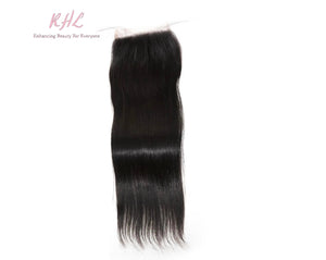 10A STRAIGHT 4x4 or 5x5  100% UNPROCESSED VIRGIN HUMAN HAIR TRANSPARENT/HD LACE Closure