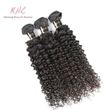 Load image into Gallery viewer, 10A CURLY HAIR 3pcs lot + 13x4 or 13x6 Frontal = Bundle Deal 100% UNPROCESSED VIRGIN HUMAN HAIR Transparent lace / HD lace
