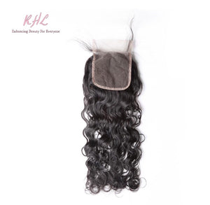 10A WATER WAVE 4x4 or 5x5  100% UNPROCESSED VIRGIN HUMAN HAIR TRANSPARENT/HD LACE Closure