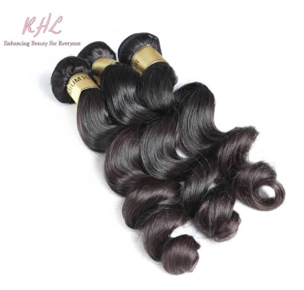 12A LOOSE WAVE HAIR 3pcs Bundle Deal 100% UNPROCESSED VIRGIN HUMAN HAIR