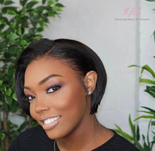 Load image into Gallery viewer, 13x4 10 Inch PIXIE SHORT CUT STRAIGHT HAIR 9A Grade 100% UNPROCESSED VIRGIN HUMAN HAIR LACE FRONT wig (Custom Made)
