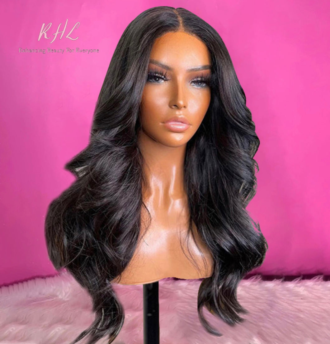 10A Grade 4x4 LACE CLOSURE BODY WAVE 100% UNPROCESSED VIRGIN HUMAN HAIR Wig (TRANSPARENT/HD Lace)