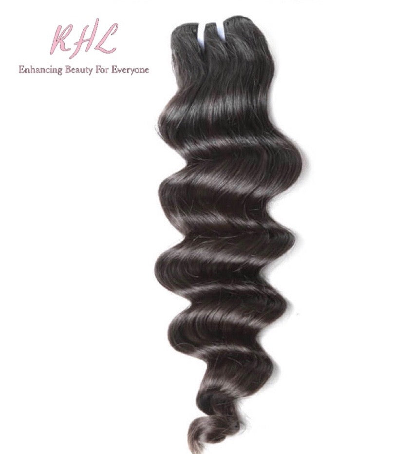 12A LOOSE DEEP WAVE HAIR 100% UNPROCESSED VIRGIN HUMAN HAIR (SINGLE BUNDLE)