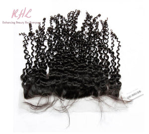 12A CURLY HAIR 3pcs lot + 13x4 or 13x6 Frontal = Bundle Deal 100% UNPROCESSED VIRGIN HUMAN HAIR Transparent lace / HD lace